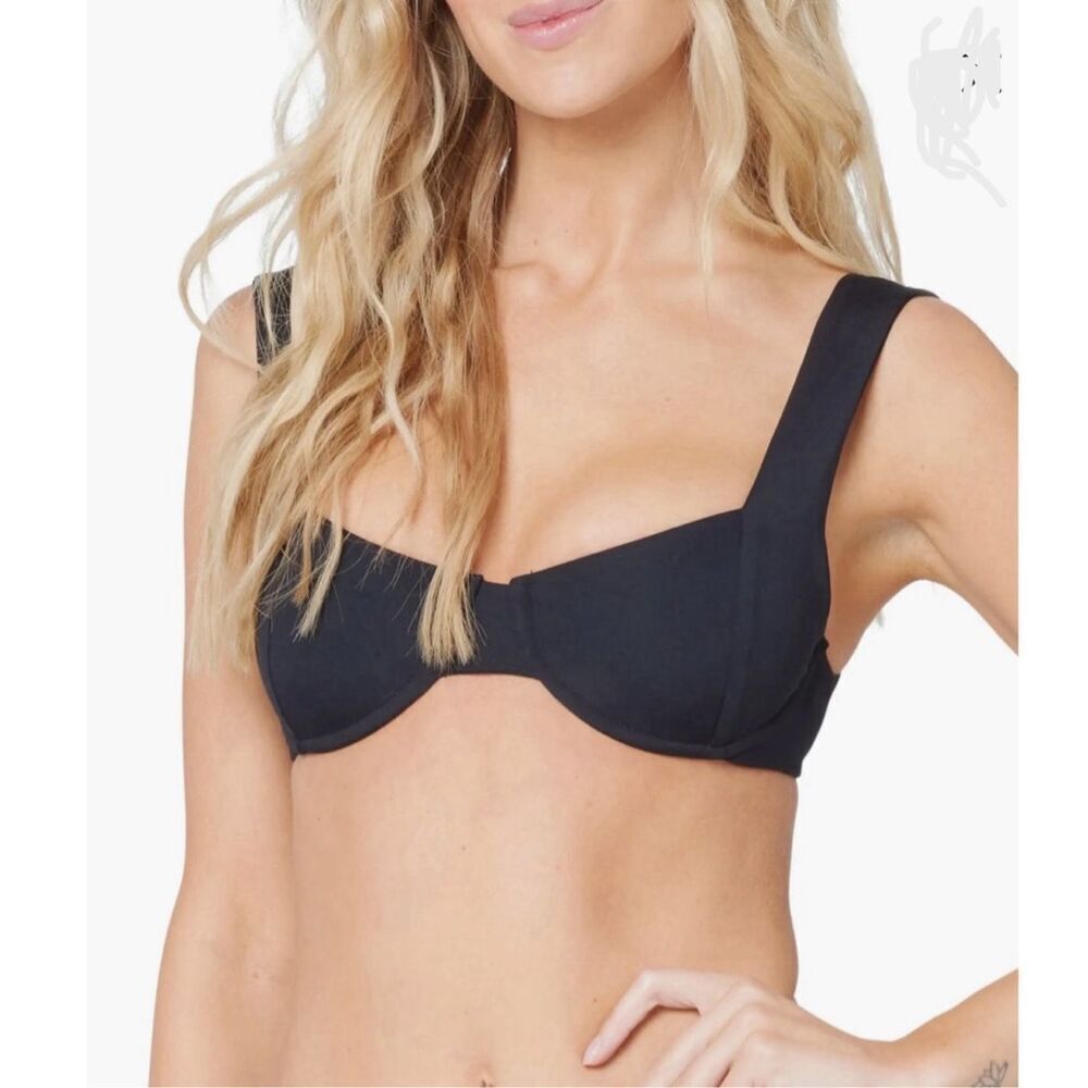 L Space NWT black Medium bikini SET - Tori top and Jackie Bitsy bottom swim - Picture 2 of 13